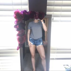 A&F Stripped Black and White Tee